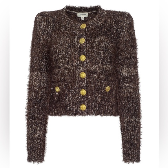L’AGENCE Una Knit Cardigan- Chocolate Multi